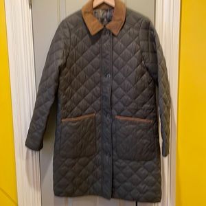 NWOT Barbour Lightweight Quilted Barn Jacket w/ Corduroy Collar Size 10